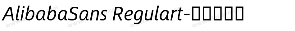 AlibabaSans Regulart字体转换
